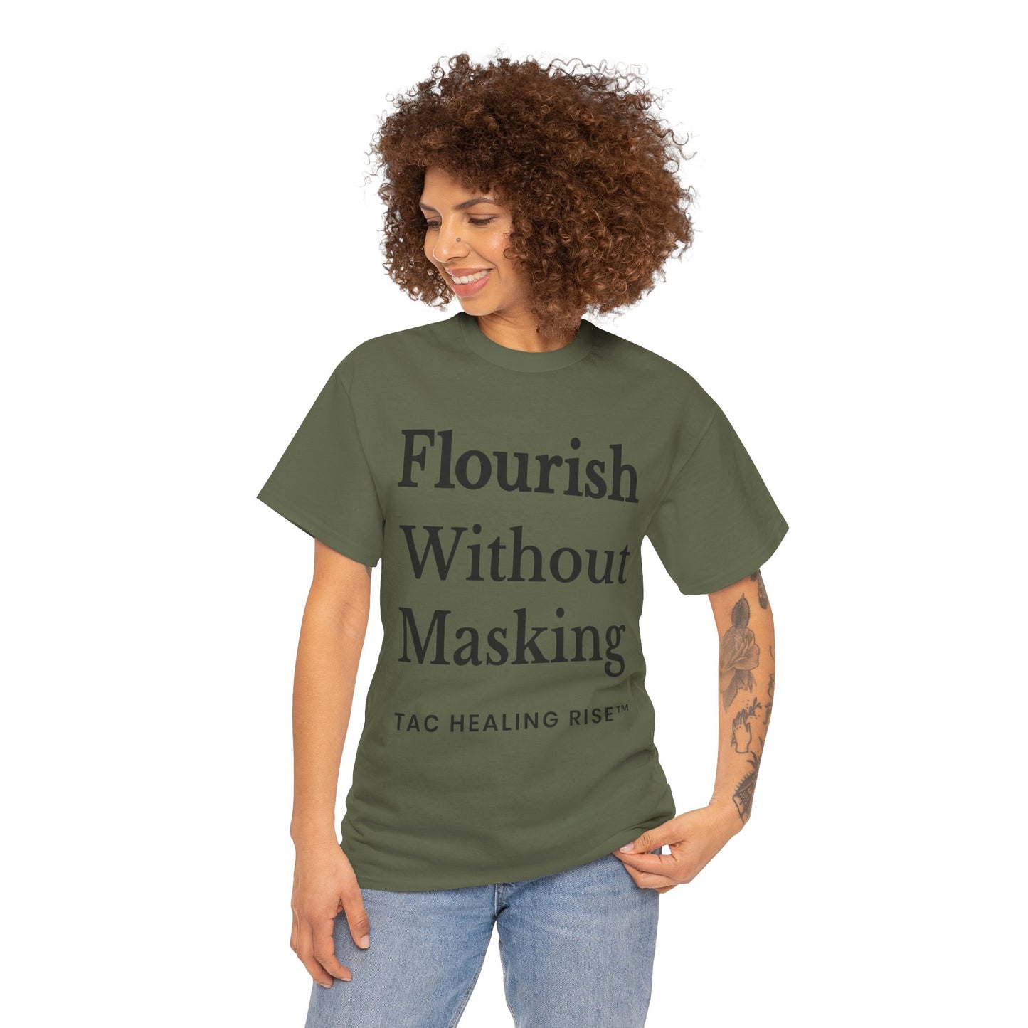Flourish Without Masking Unisex Heavy Cotton Tee