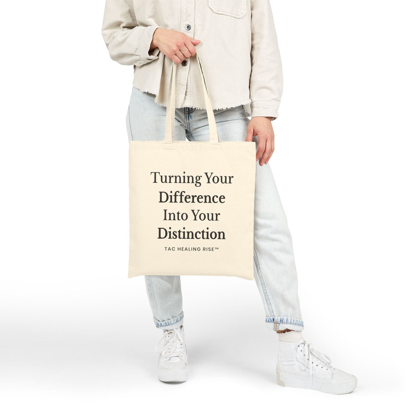 Empowering Quote Cotton Tote Bag