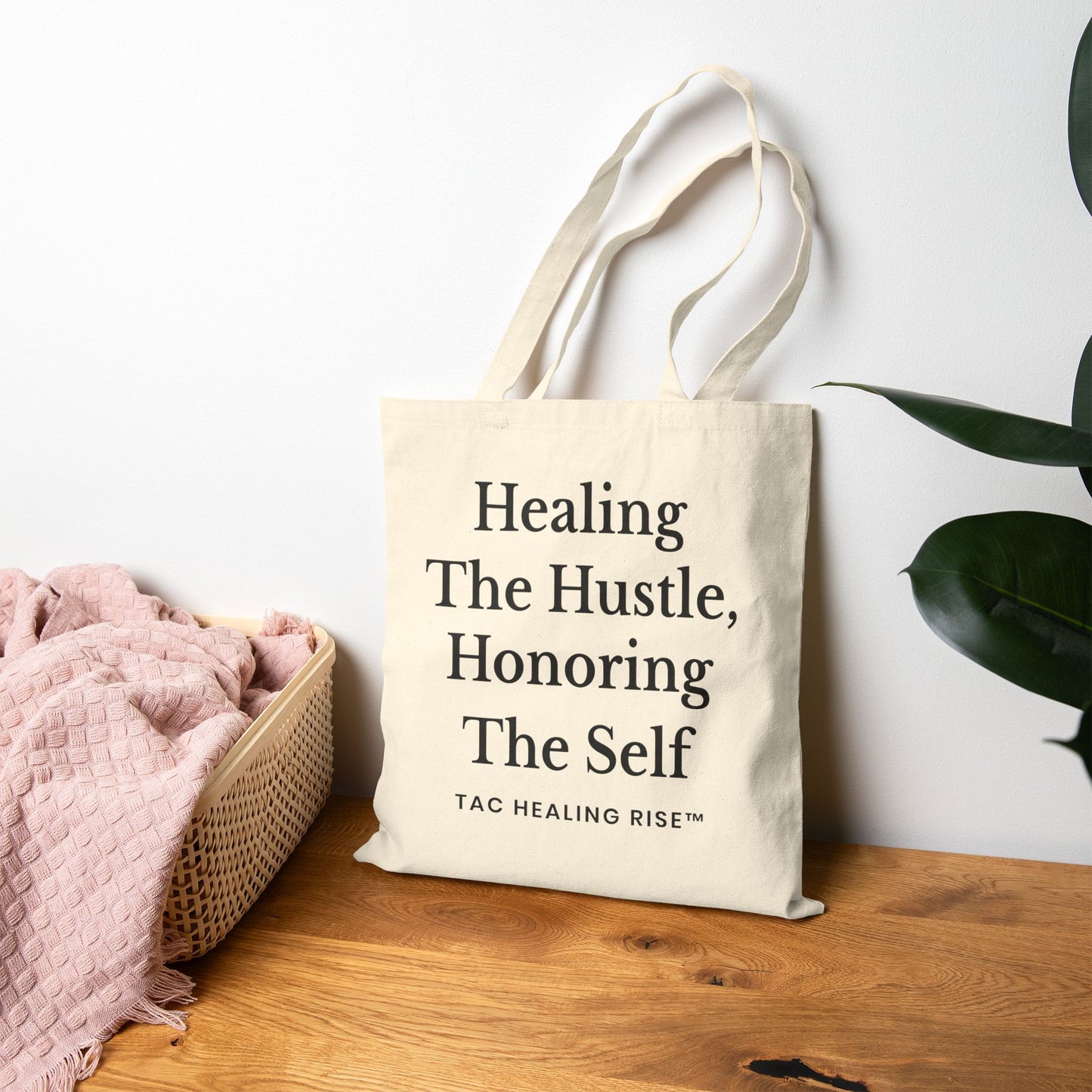 Healing Hustle Cotton Canvas Tote Bag