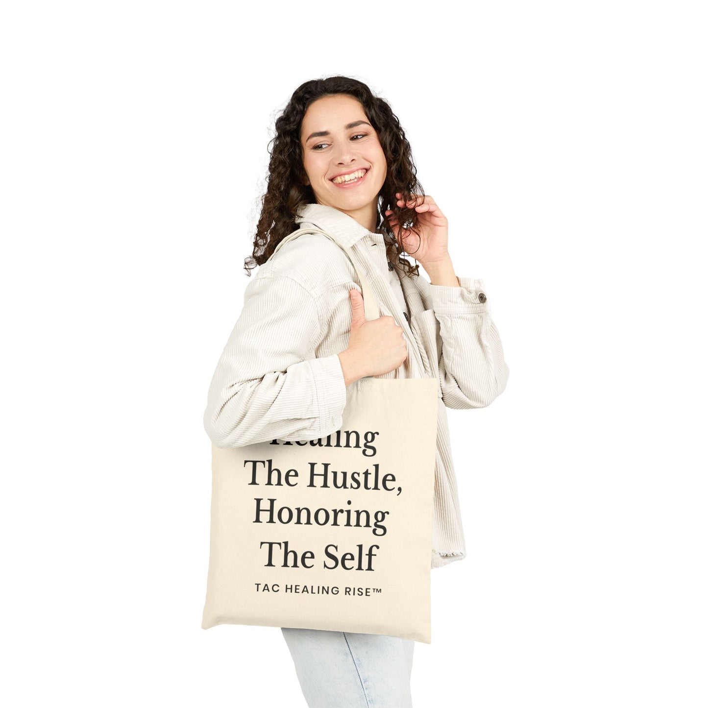 Healing Hustle Cotton Canvas Tote Bag