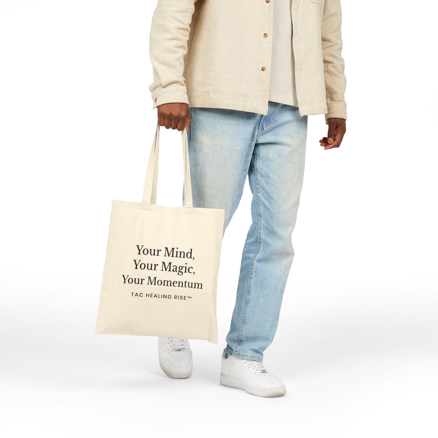 Mindful Momentum Cotton Canvas Tote Bag