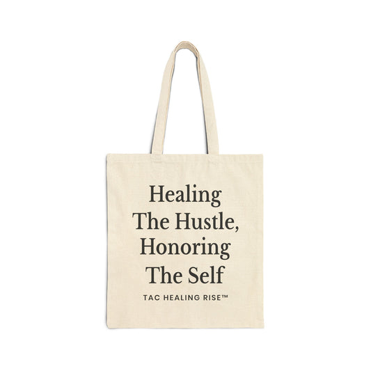 Healing Hustle Cotton Canvas Tote Bag