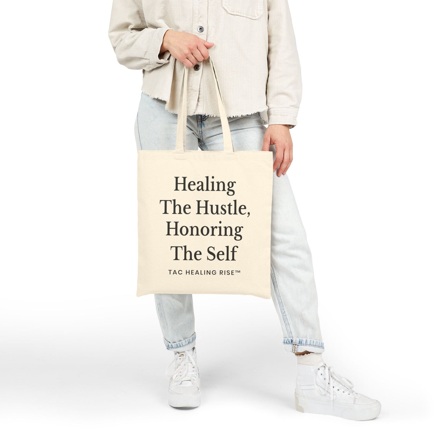 Healing Hustle Cotton Canvas Tote Bag