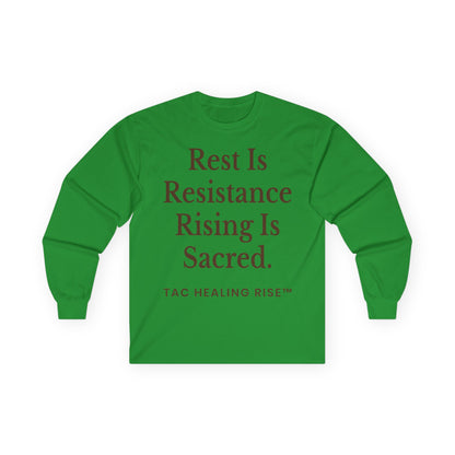Rest Is Resistance Unisex Long Sleeve Tee